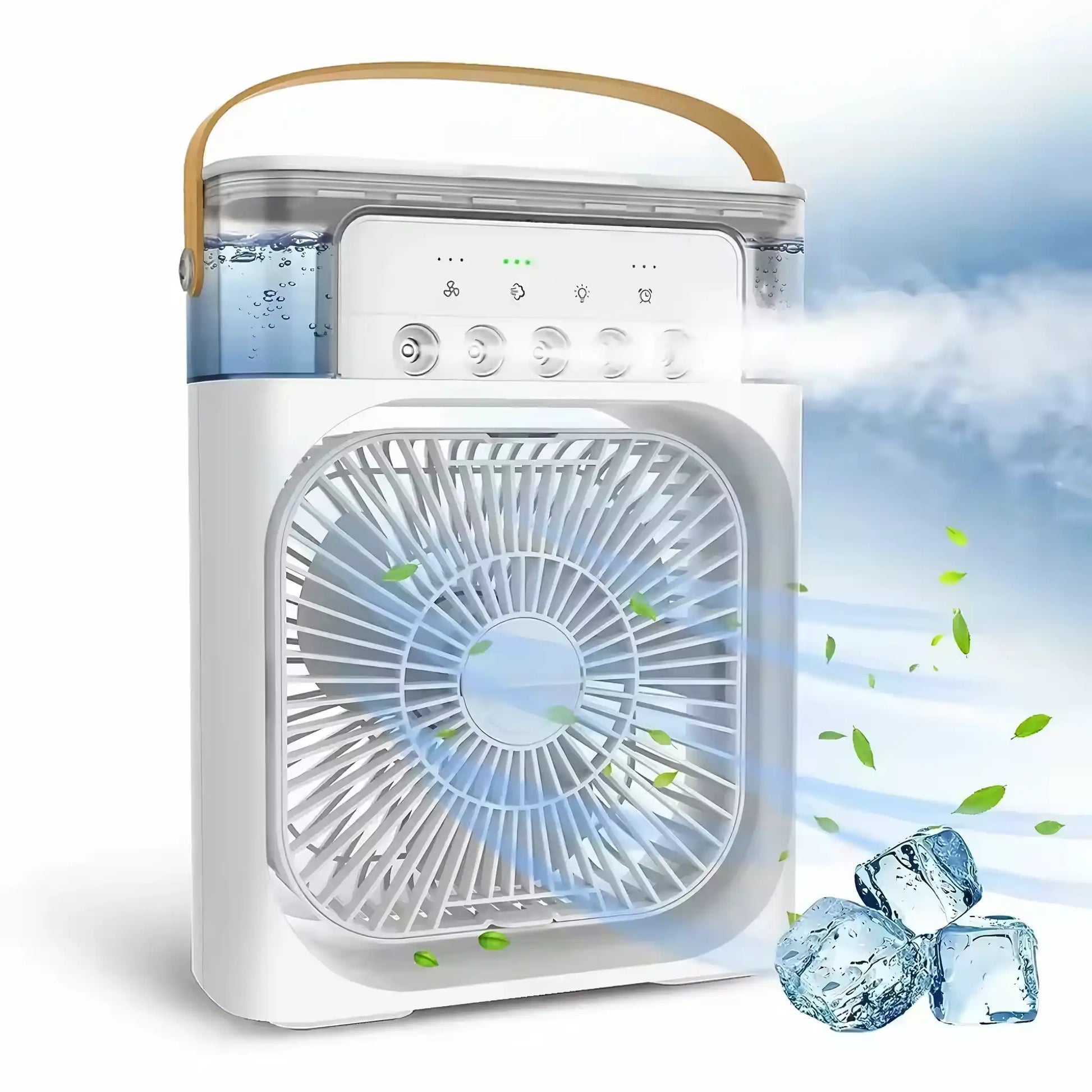 Climatizador Ar Portátil USB 3 em 1 Umidificador Ventilador Mini Ar Condicionado